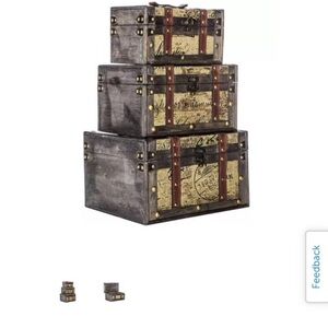 Vintage Style Decorative Trunk Set